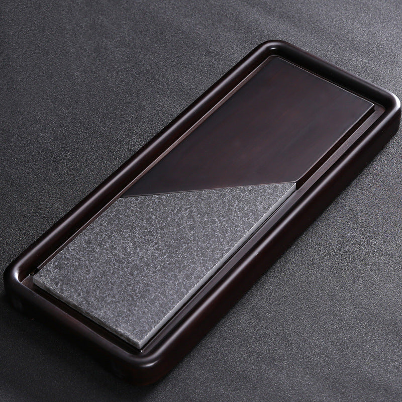 Bamboo Rectangular Heavy Bamboo Ebony Stone Japanese Tea Tray