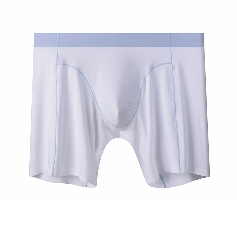 Men's Ice Silk Lengthened Sports Wear-resistant Pants Antibacterial Seamless Underwear