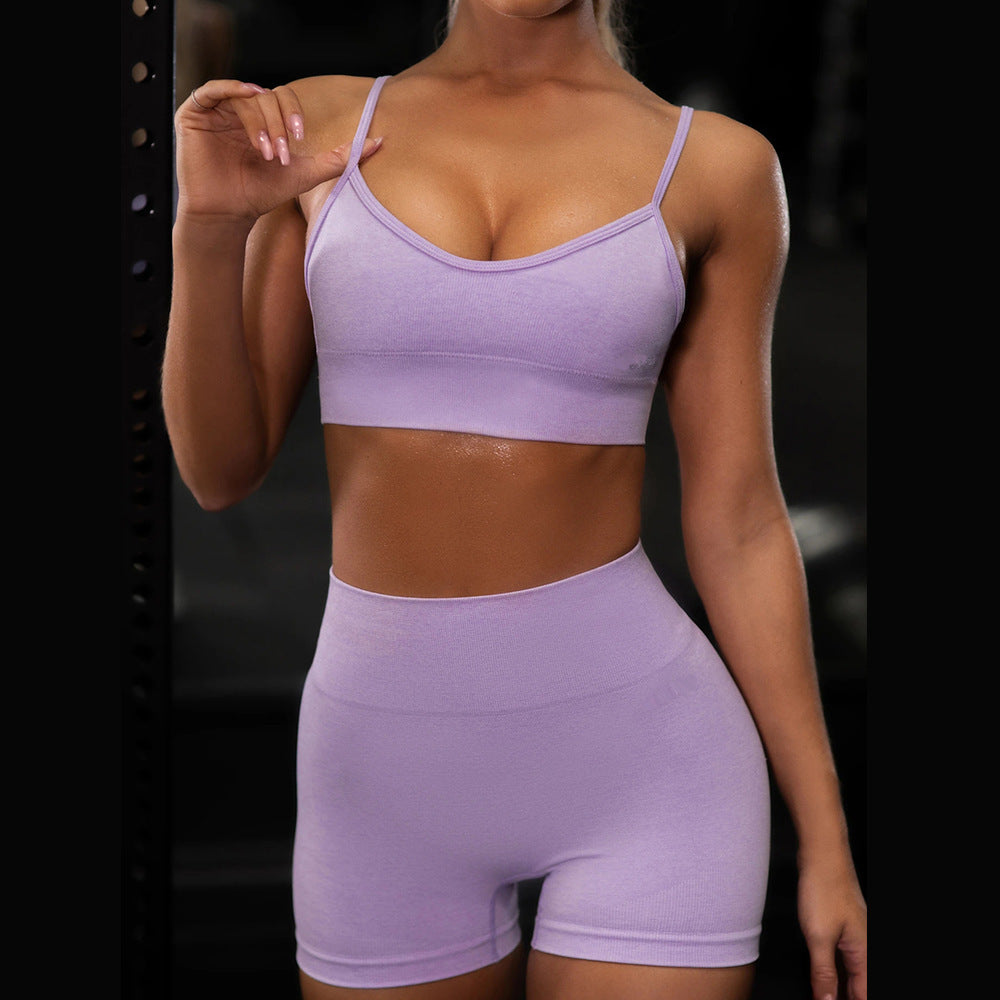 Women’s Seamless Yoga Wear Set – 2-Piece Nylon Workout Outfit | Infinity Bazaar