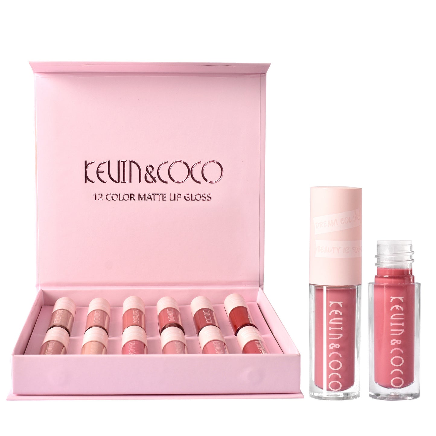 12-Color Non-Stick Cup Lip Gloss Set – Multivitamin-Enriched, Long-Lasting Shine | Infinity Bazaar