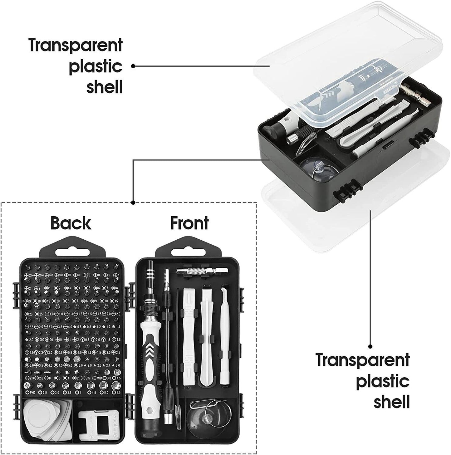 117-in-1 Precision Screwdriver Set – Magnetic Repair Toolkit with CRV Bits & Storage Box for Electronics, Phones, Laptops, and Home Appliances