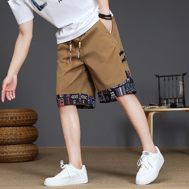 New Ethnic Style Loose Shorts Men