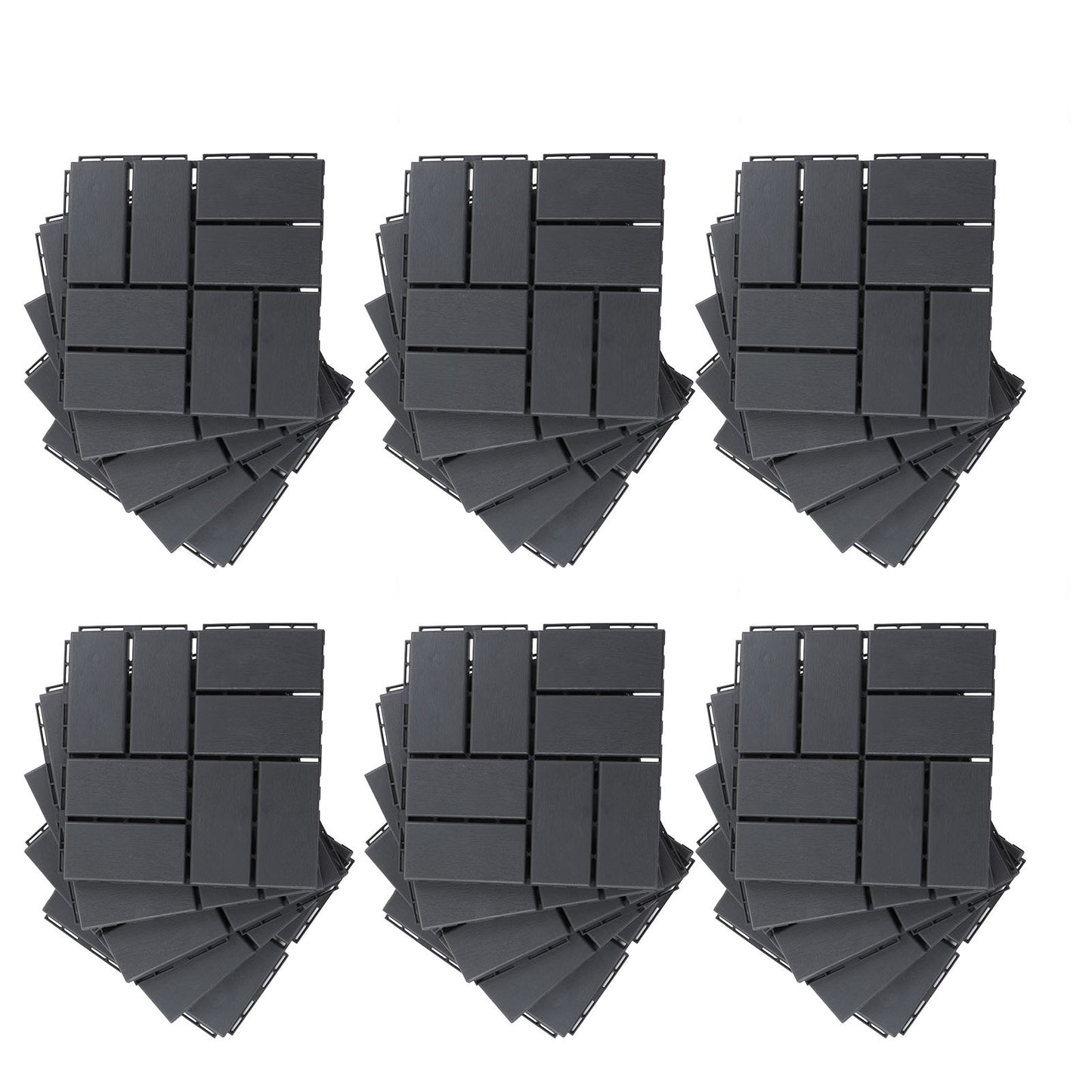 30 Pcs Interlocking Plastic Deck Tiles –  Outdoor Anti-Slip, Weather-Resistant Floor Mats for Balcony, Garden, Pool & Bathroom Use | Infinity Bazaar