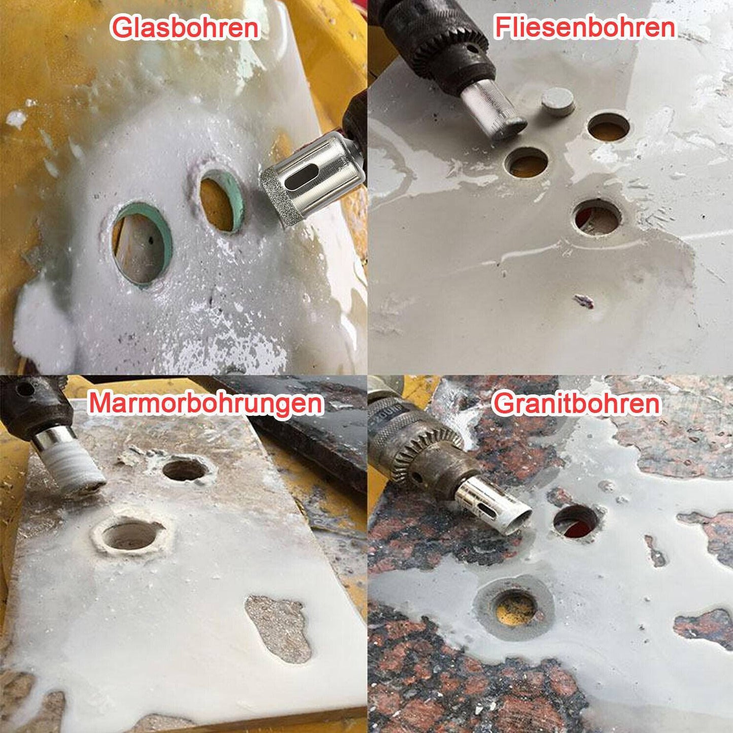Diamond Hole Saw Drill Bit Set – 6mm to 50mm Glass & Tile Opener for Power Tools (Germany Only) | Infinity Bazaar