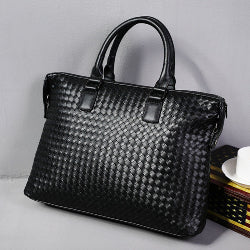 Men's Luxury Hand Woven Large Leather  Briefcase
