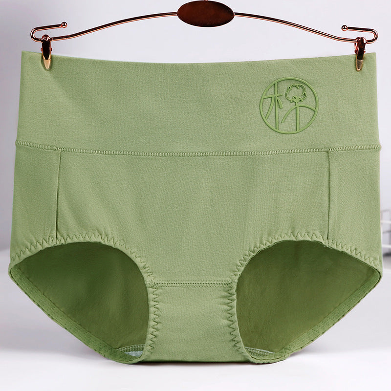 Graphene Antibacterial Women's Cotton High Waist Print Underwear