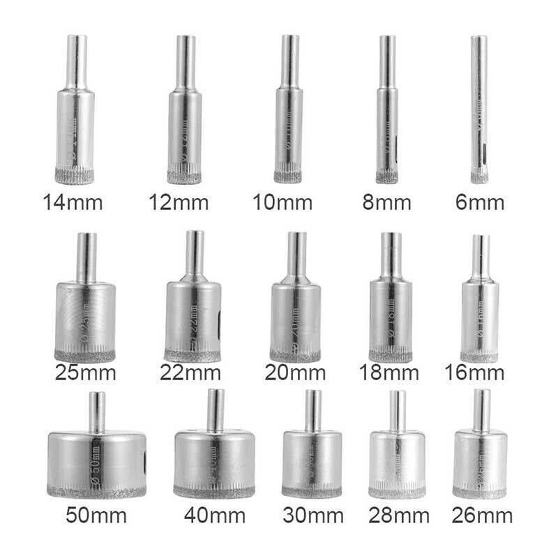 Diamond Hole Saw Drill Bit Set – 6mm to 50mm Glass & Tile Opener for Power Tools (Germany Only) | Infinity Bazaar
