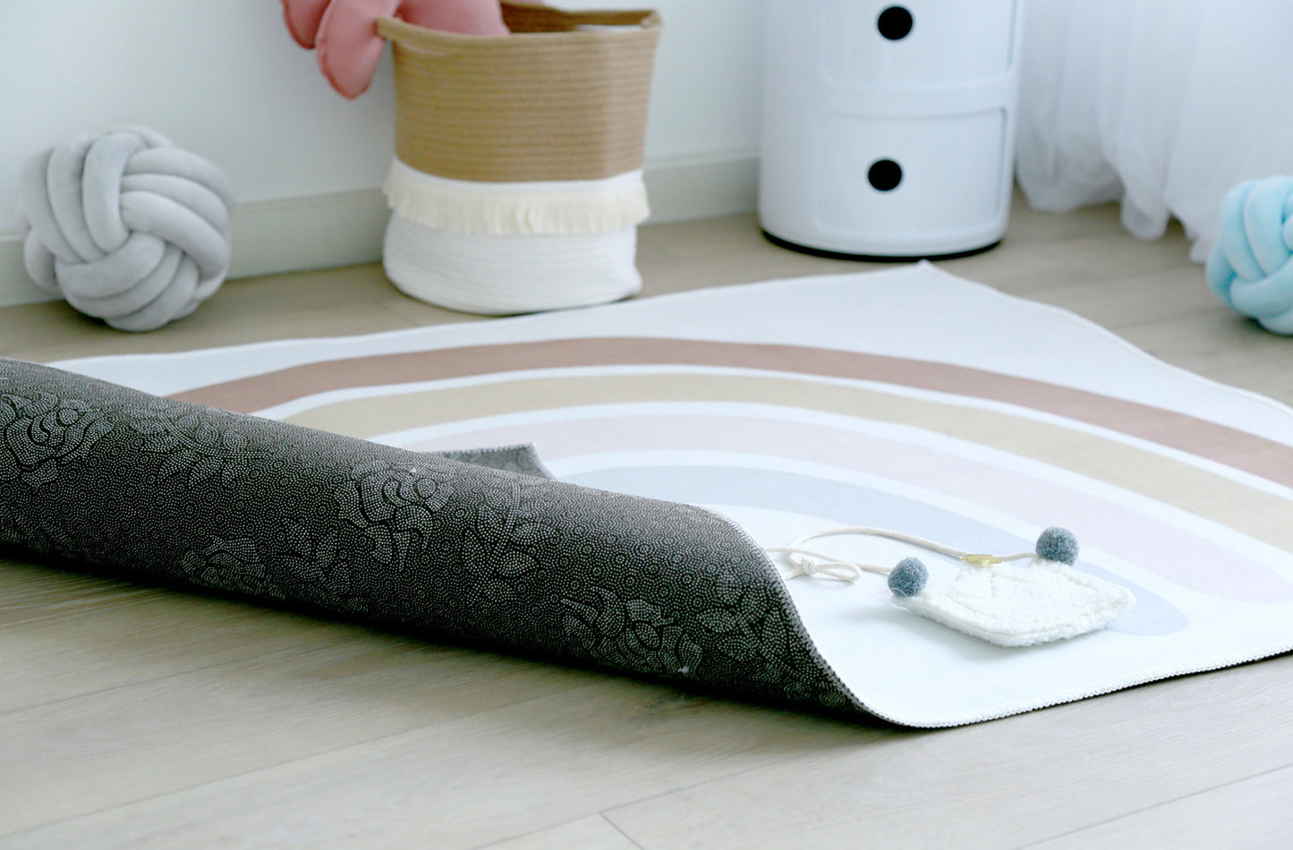 Nordic children's room rainbow carpet