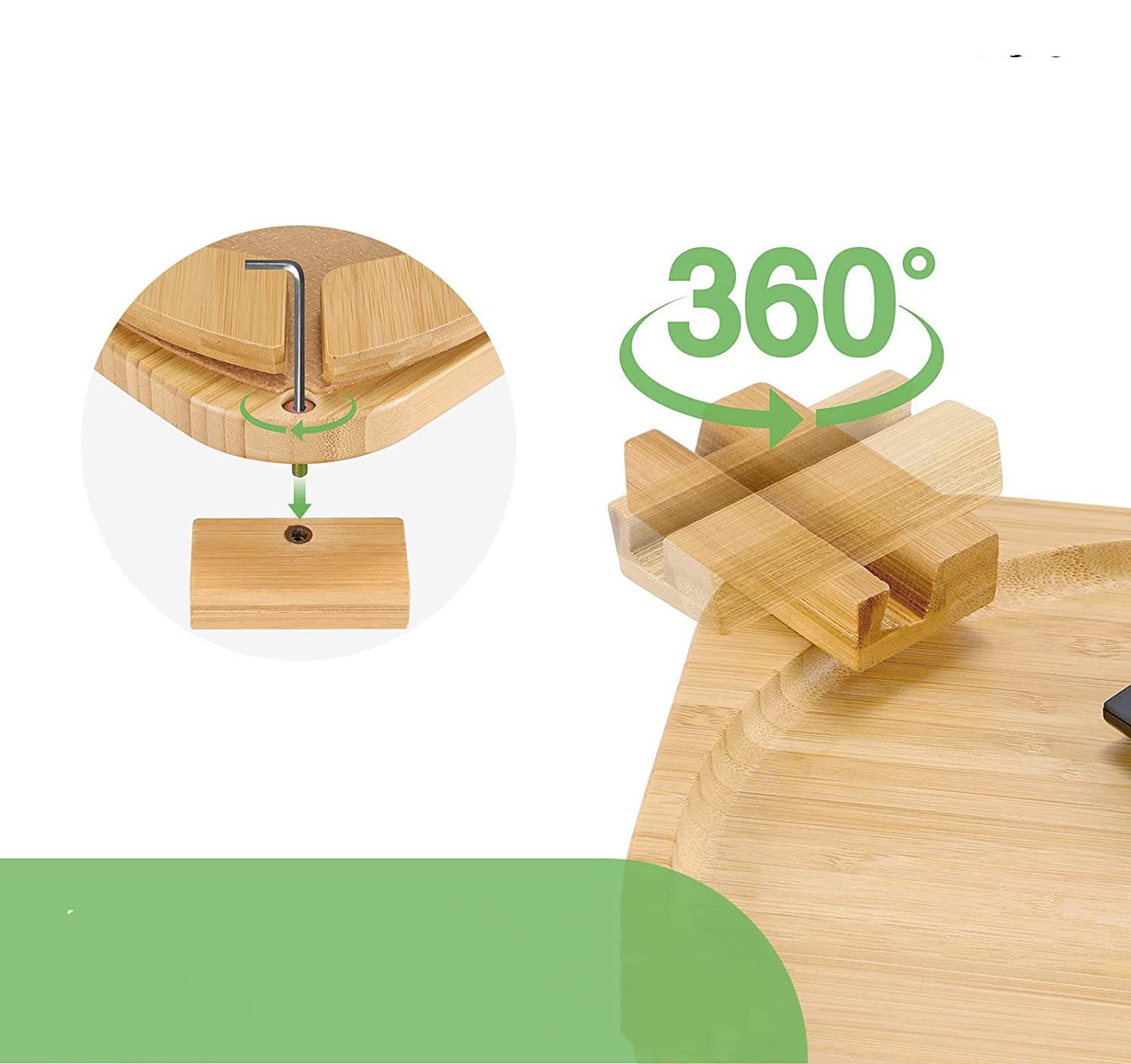 Bamboo Sofa Tray – Portable Folding Tray for Home Decor and Convenience