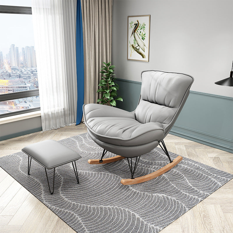 Casual Fashion Reclining Rocking Chair Couch – Stylish & Comfortable Solid Wood Design