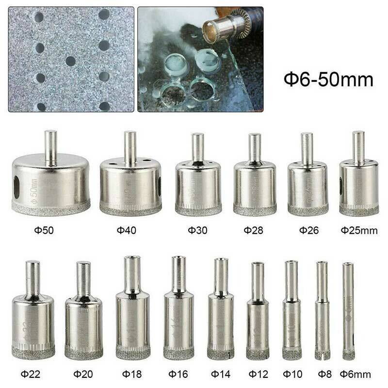 Diamond Hole Saw Drill Bit Set – 6mm to 50mm Glass & Tile Opener for Power Tools (Germany Only) | Infinity Bazaar