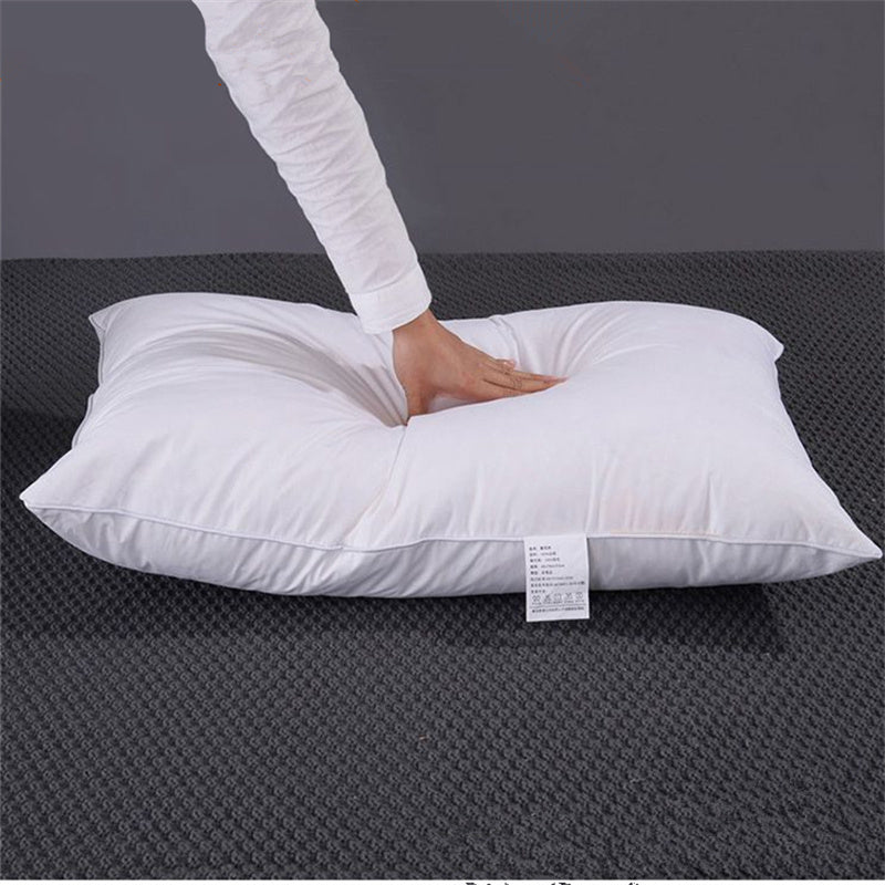 White goose feather pillow