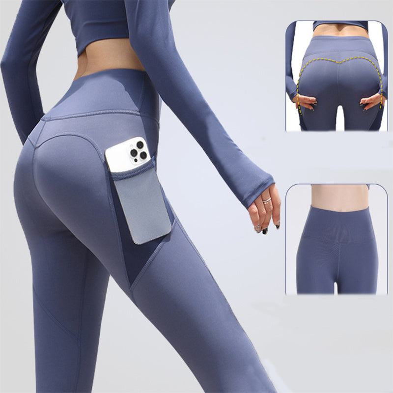 Women’s Seamless Push-Up Gym Leggings with Pockets – High Waist Running, Yoga & Fitness Pants | Infinity Bazaar