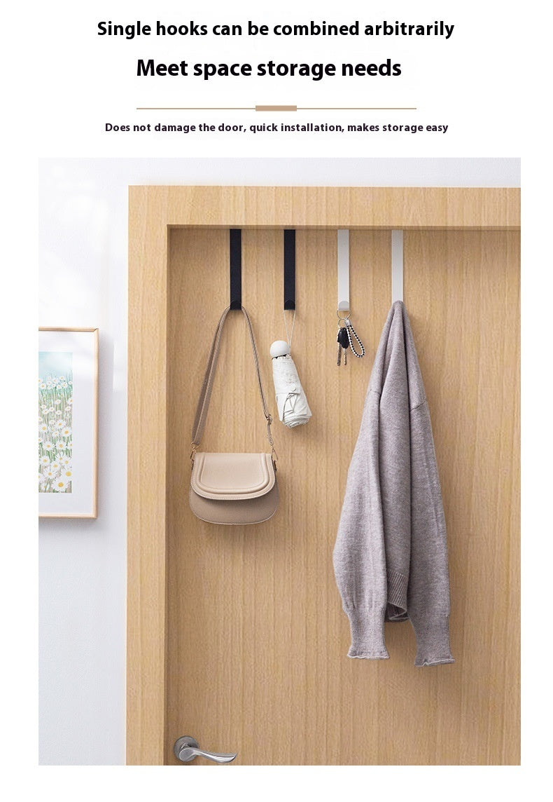 Rear Door Hook – Punch-Free Wrought Iron Shower Door &amp; Back Clothes Hook Rack