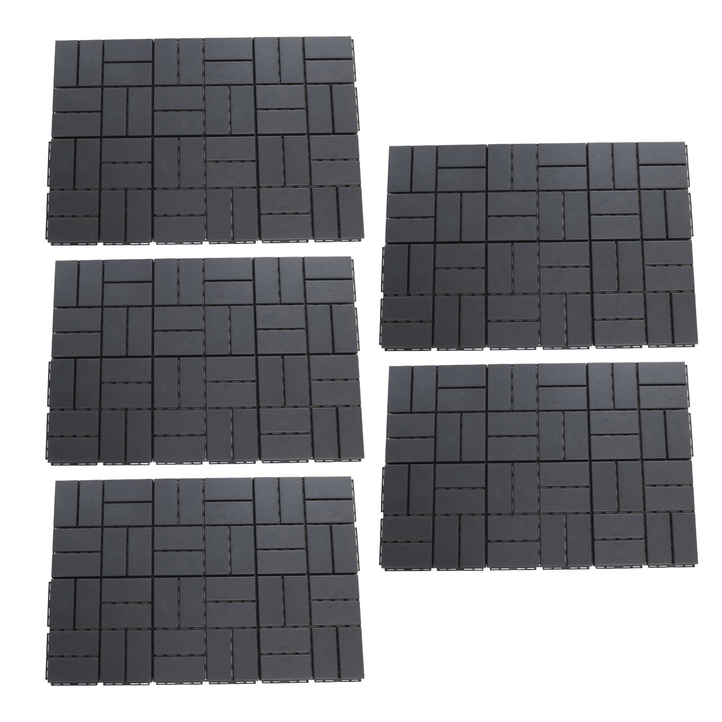 30 Pcs Interlocking Plastic Deck Tiles –  Outdoor Anti-Slip, Weather-Resistant Floor Mats for Balcony, Garden, Pool & Bathroom Use | Infinity Bazaar