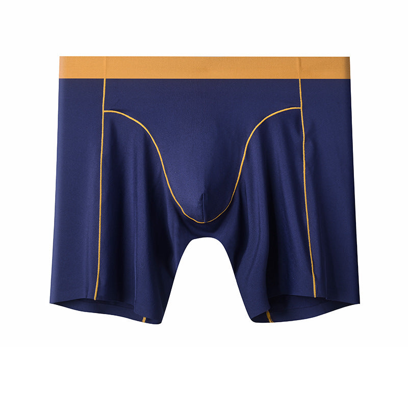 Men's Ice Silk Lengthened Sports Wear-resistant Pants Antibacterial Seamless Underwear