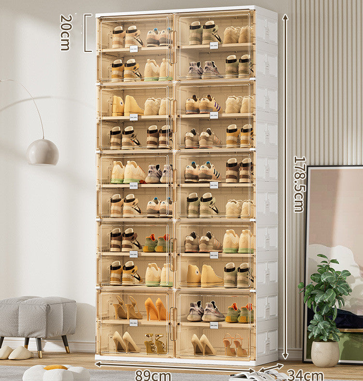 Cabinet Storage for Shoes - Foldable & Transparent