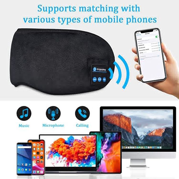 5.0 Bluetooth Music Eye Mask – Wireless Sleep Headphones for Travel, Meditation & Relaxation| Infinity Bazaar