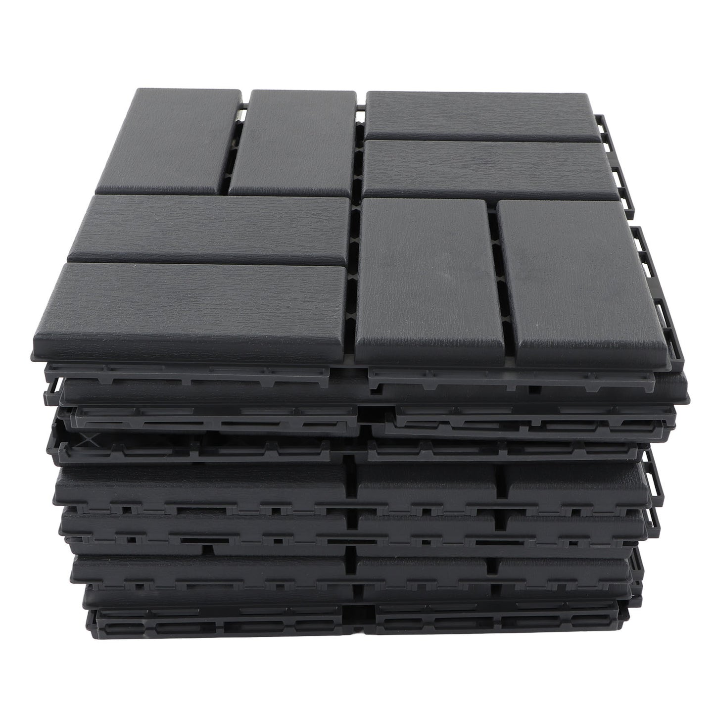 30 Pcs Interlocking Plastic Deck Tiles –  Outdoor Anti-Slip, Weather-Resistant Floor Mats for Balcony, Garden, Pool & Bathroom Use | Infinity Bazaar