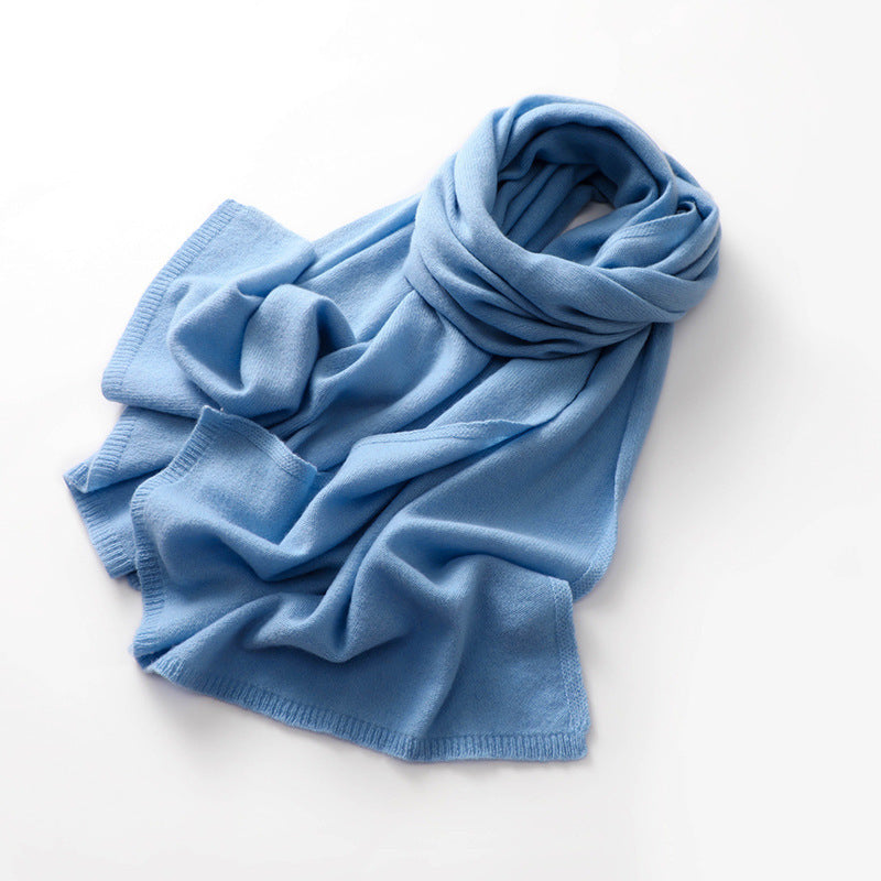 Women's Cashmere Pure Color Warm Keeping Neck Scarf