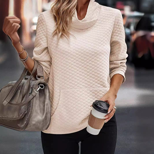 Spring & Autumn New High Neck Sweater Casual Top
