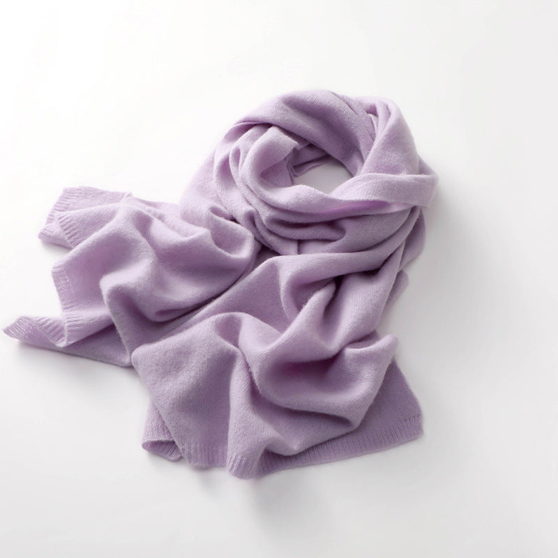 Women's Cashmere Pure Color Warm Keeping Neck Scarf