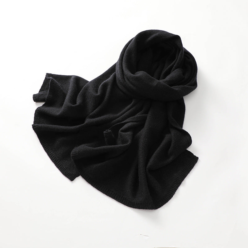 Women's Cashmere Pure Color Warm Keeping Neck Scarf