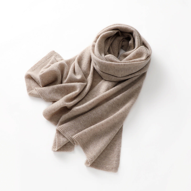 Women's Cashmere Pure Color Warm Keeping Neck Scarf
