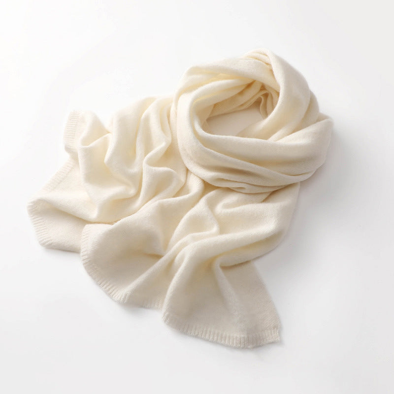 Women's Cashmere Pure Color Warm Keeping Neck Scarf