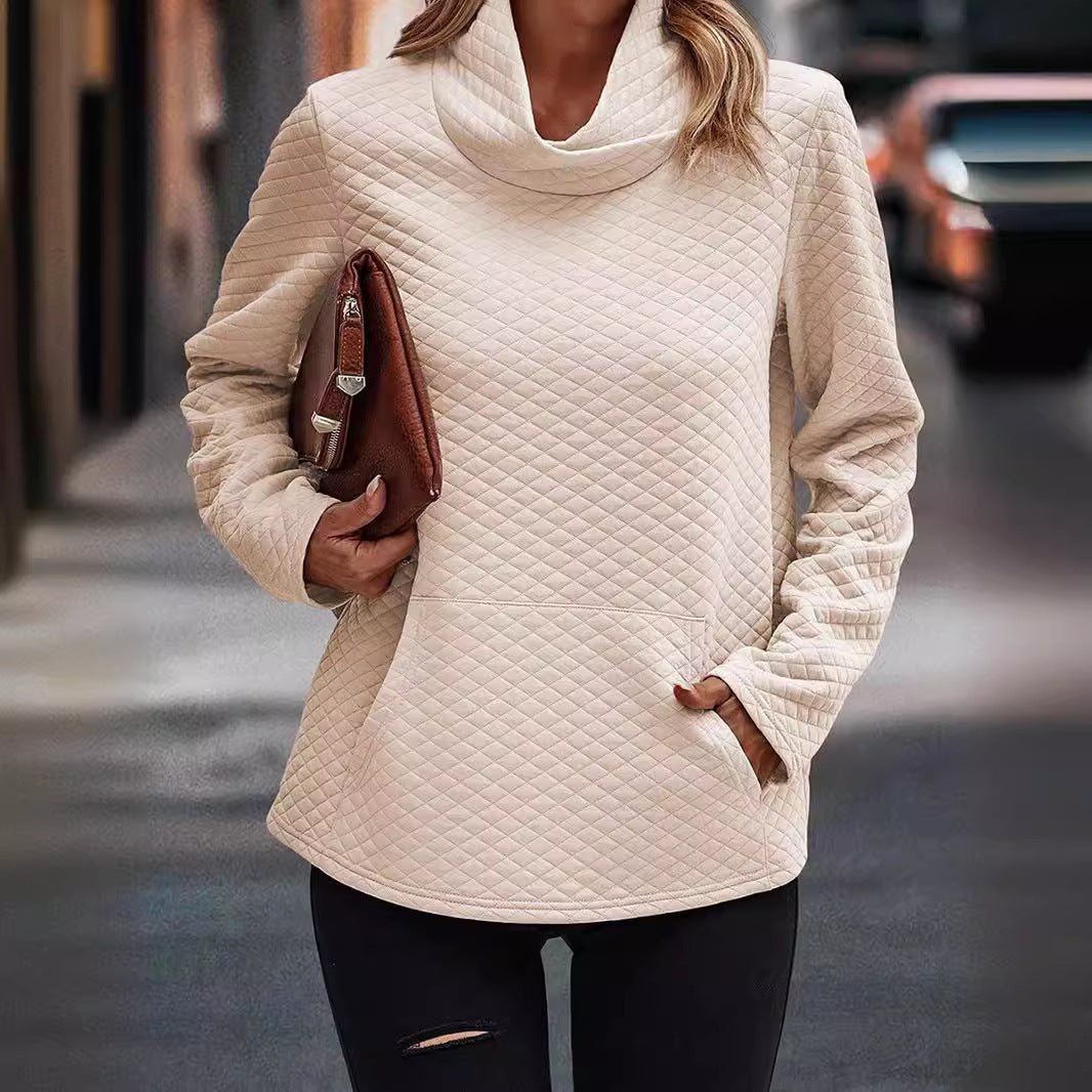 Spring & Autumn New High Neck Sweater Casual Top