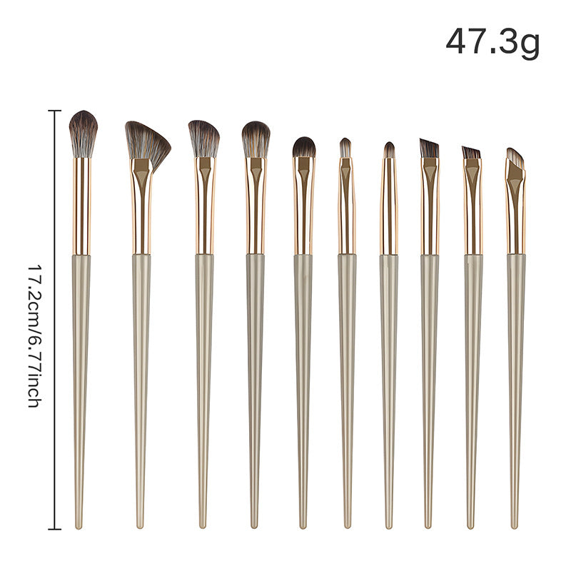 Gilded Makeup Brush Set – 5 to 15-Piece Synthetic Fiber Brushes for Face & Eyes with Long Plastic Handles | Infinity Bazaar