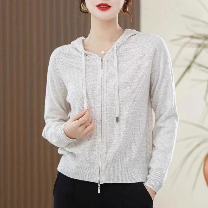 Women's Lapel Knitted Cardigan Sweater
