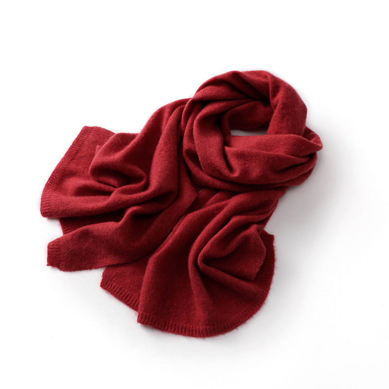 Women's Cashmere Pure Color Warm Keeping Neck Scarf