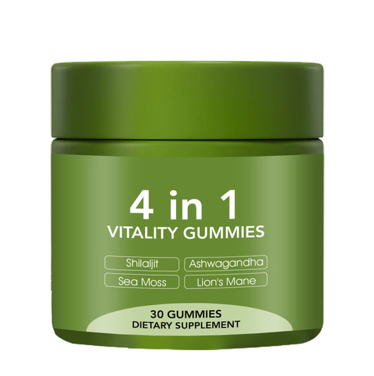 Pure Shilajit Sea Moss Ashwaghanda and Lion's Mane 4 In 1 GUMMIES