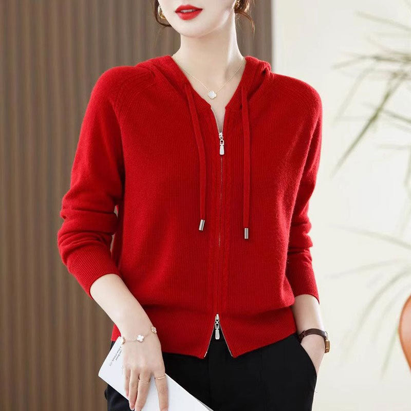 Women's Lapel Knitted Cardigan Sweater