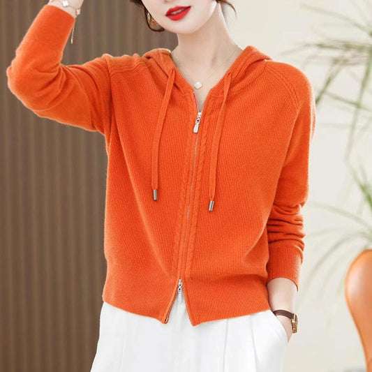 Women's Lapel Knitted Cardigan Sweater