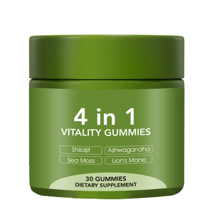 Pure Shilajit Sea Moss Ashwaghanda and Lion's Mane 4 In 1 GUMMIES