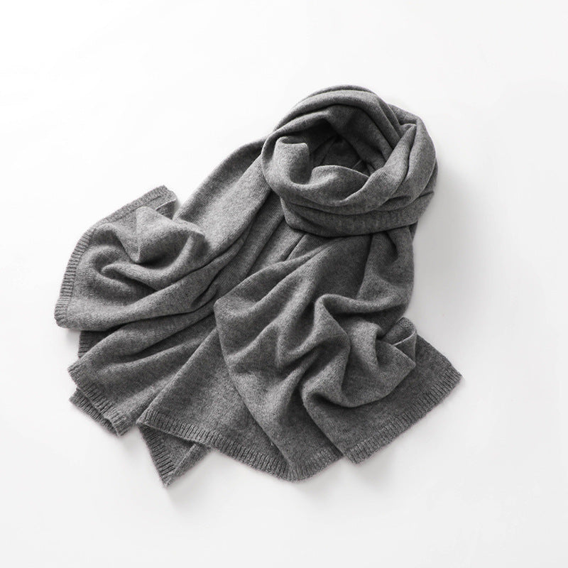 Women's Cashmere Pure Color Warm Keeping Neck Scarf