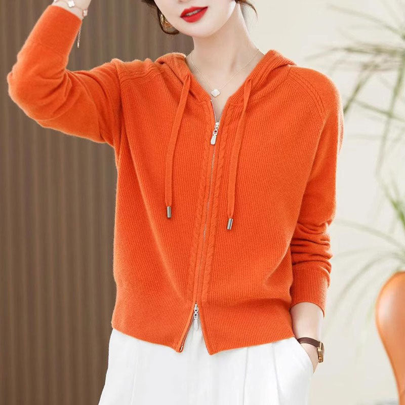 Women's Lapel Knitted Cardigan Sweater