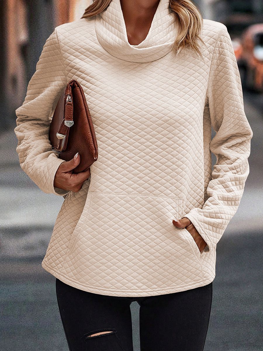 Spring & Autumn New High Neck Sweater Casual Top