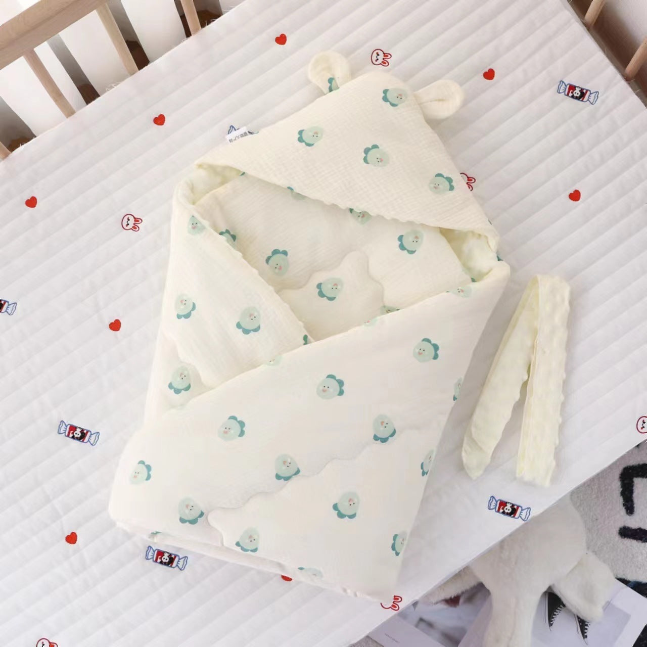 Baby Cotton-padded Blanket Cotton Candy Beanie