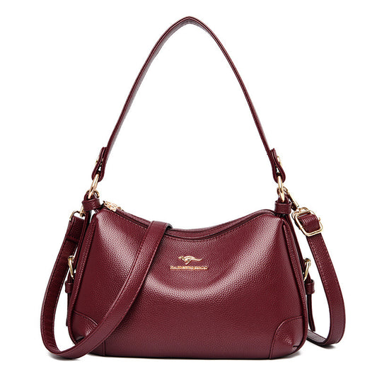Ladies Fashion Soft Leather Large-capacity One-shoulder Messenger Bag