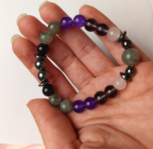 8mm Natural Gemstone Beaded Bracelet – Unisex Healing Energy Jewelry | Infinity Bazaar