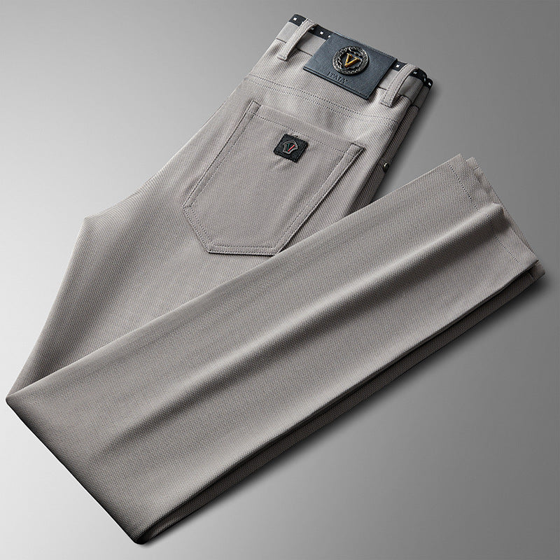 Men's Jacquard Comfortable And Versatile Straight Pants