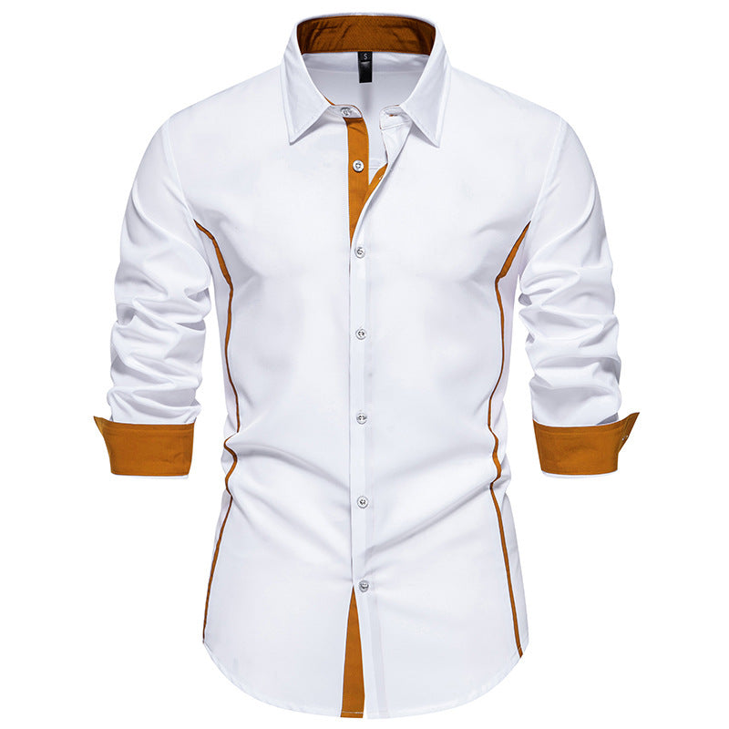 Contrast Color Casual Colour Button Up shirts