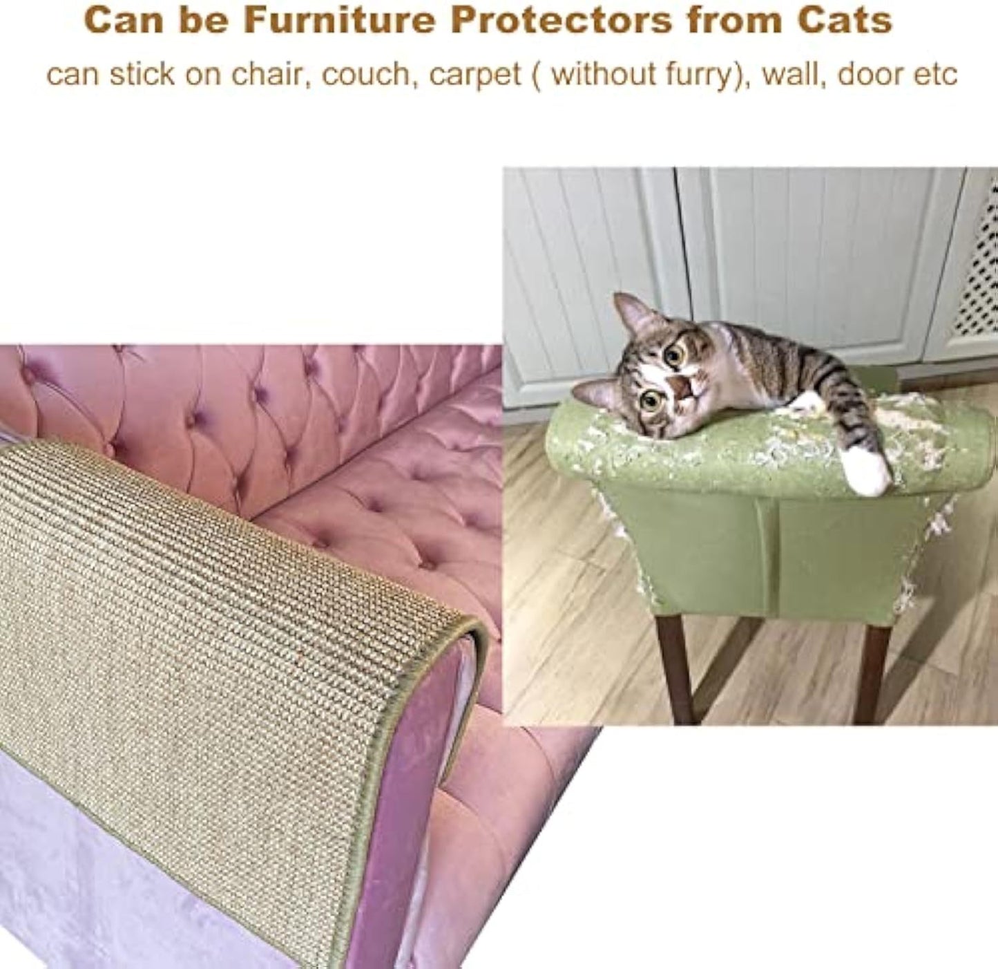 Cat Scratch Pad Cat Scratching Pad With Adhesive Hook Tape Scratching Pads For Indoor Cats Stick On Floor Couch As Cat Scratch Furniture Protector Cat Wall Scratcher