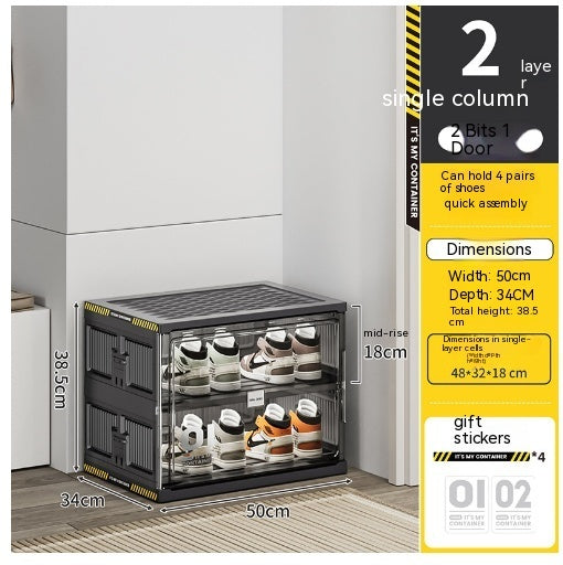 Cabinet Storage for Shoes - Foldable & Transparent