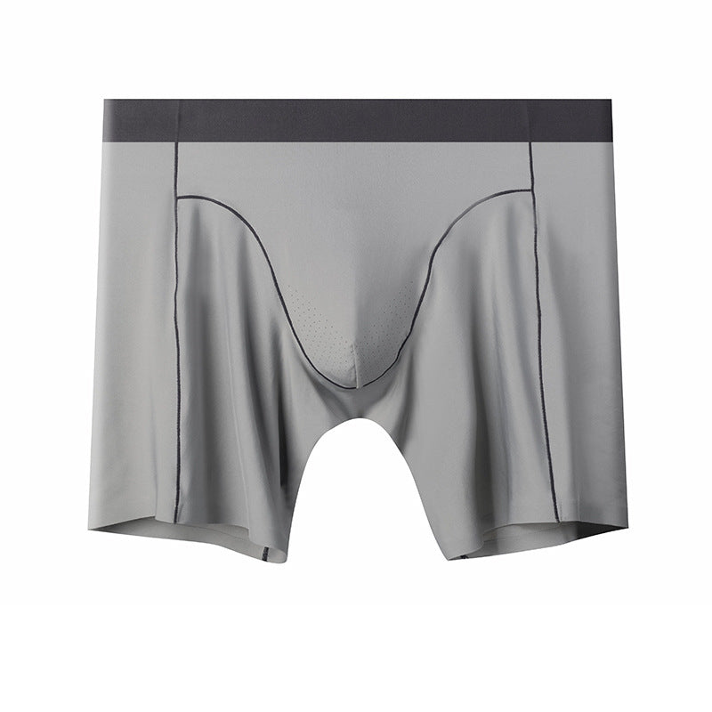 Men's Ice Silk Lengthened Sports Wear-resistant Pants Antibacterial Seamless Underwear