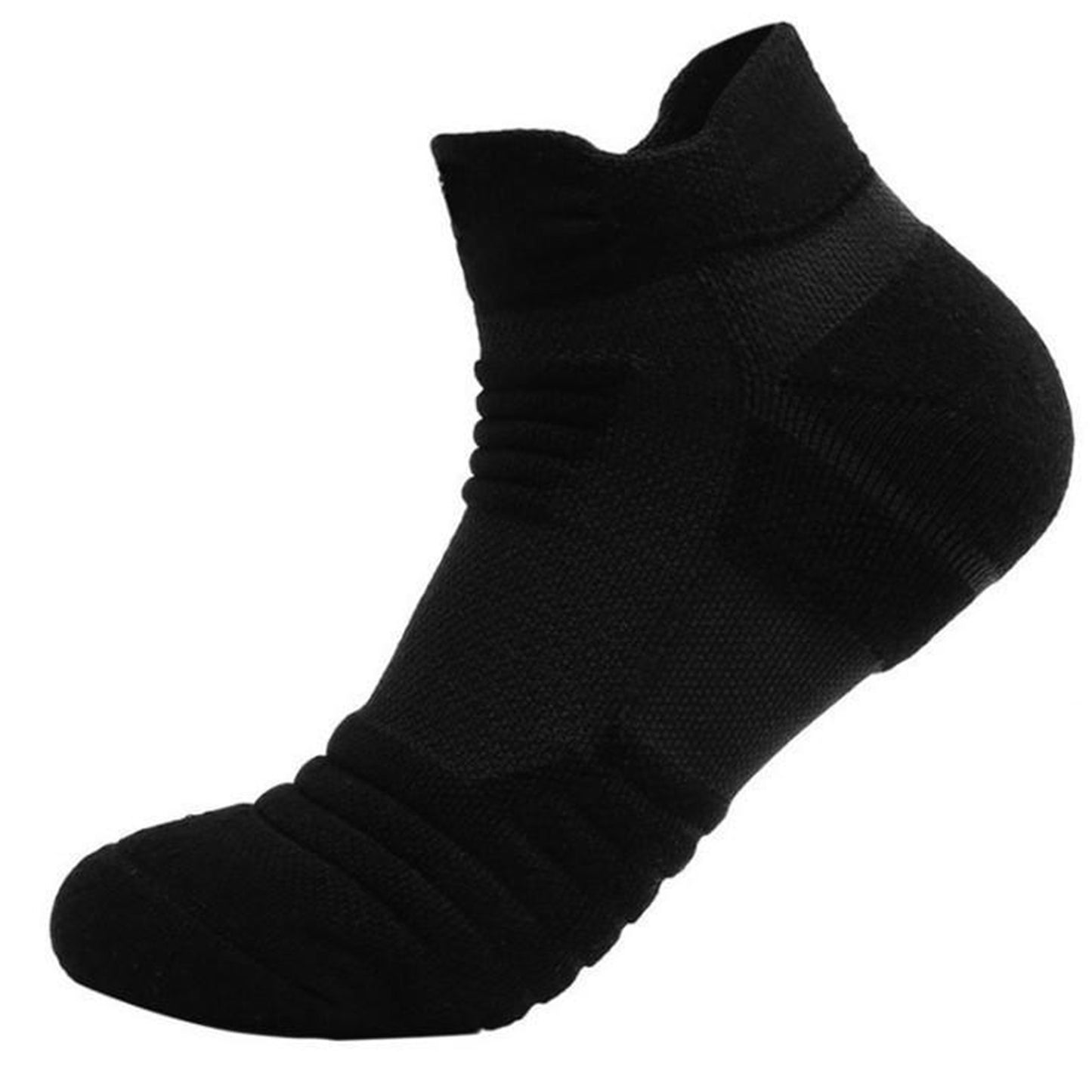 3 Pairs Men's Sports Running Socks – Black Moisture-Wick Everyday Use | Infinity Bazaar