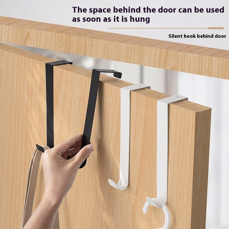 Rear Door Hook – Punch-Free Wrought Iron Shower Door &amp; Back Clothes Hook Rack